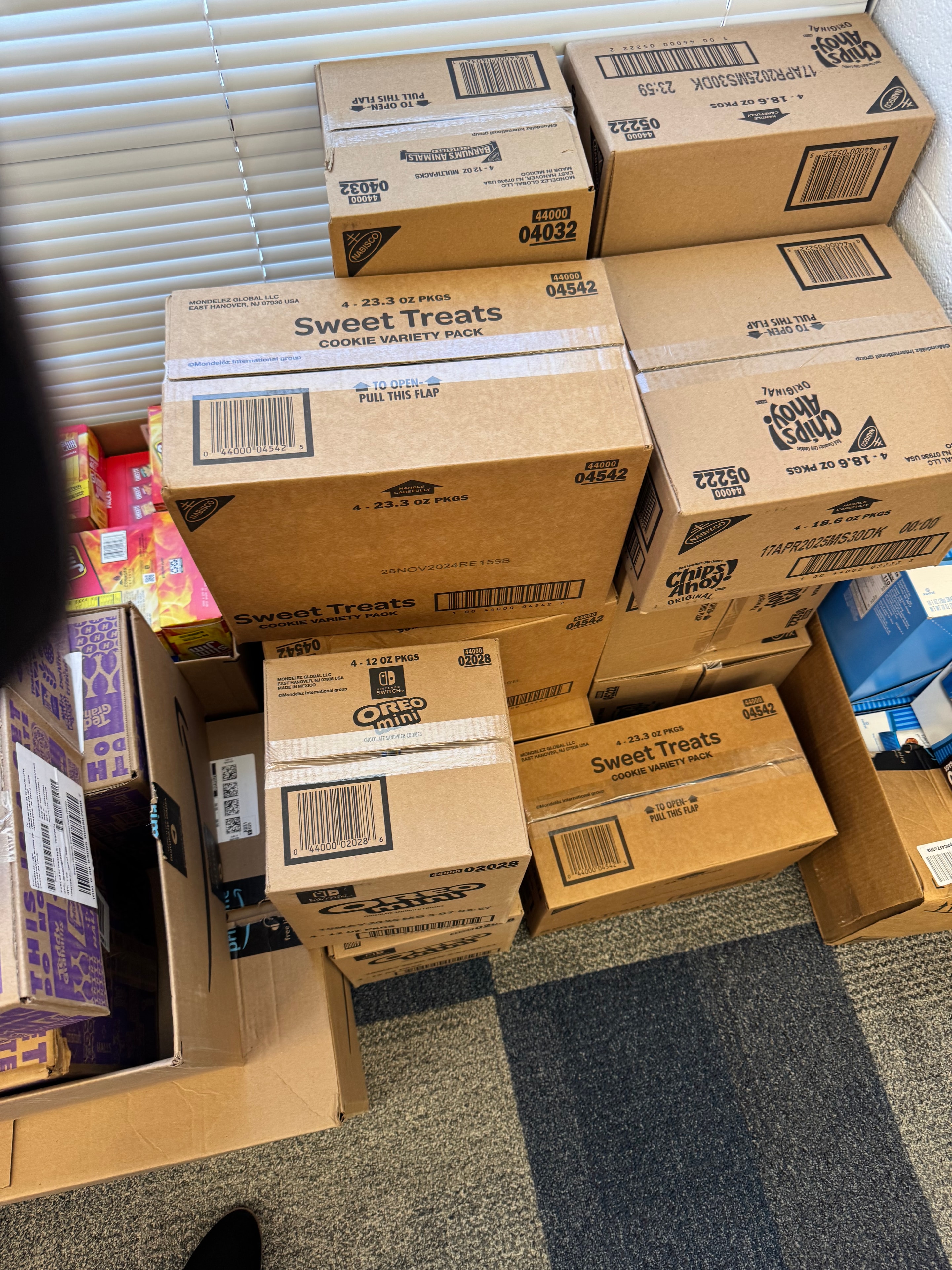 Apalachee snack donations — Chips Ahoy, Sweet Treats